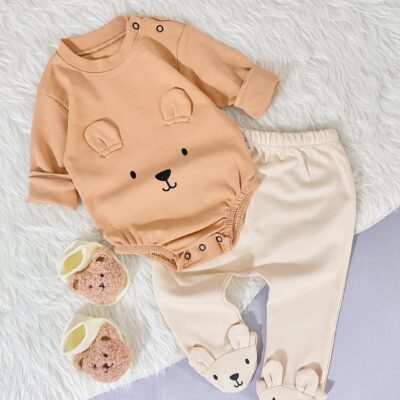 بادی شلوار خرسی وارداتی 🐻 کد 310