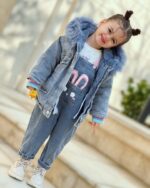 کاپشن جین اورجینال خز روسی ☃️ کد 90 - تصویر 3