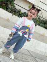 ست بیلر بال دار و بلوز رنگین کمان کد 380 - تصویر 5