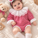 بادی و  هدبند چهار خونه خامه دوزی کد 610