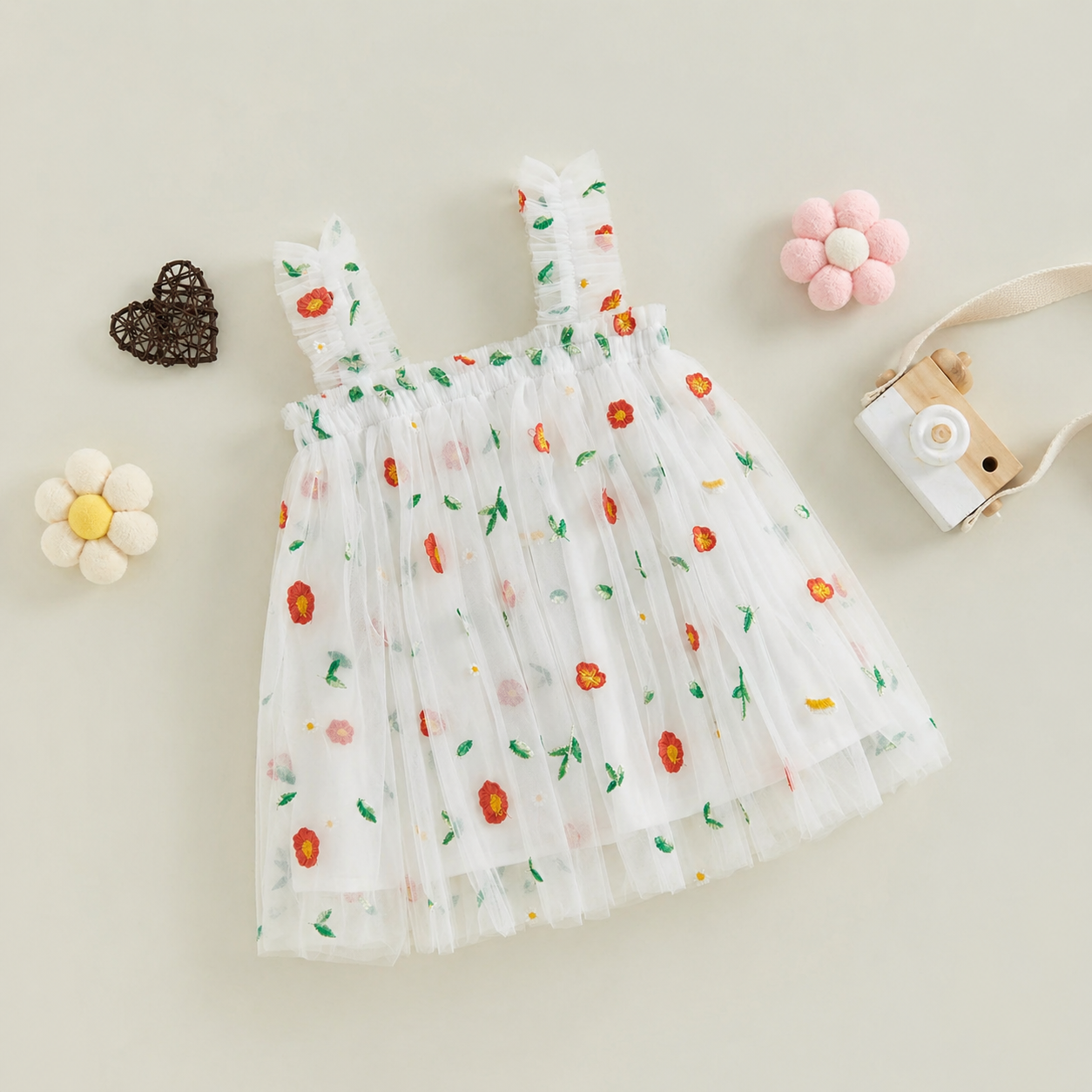 پیراهن پرنسسی ژورنالی بابونه Daisy Bloom🌸 کد 510