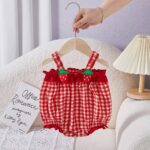 رامپر توت فرنگی چهار خونه 🍓 کد 560