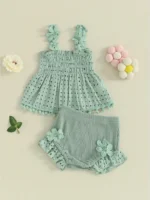 کراپ شورتک خامه دوزی کد 675 Boho cute - تصویر 5