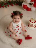 پیراهن پرنسسی آلبالو ترک 🍒 کد 215 - تصویر 7