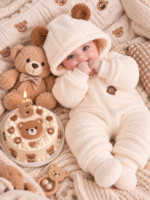 کاپشن سرهمی خرسی 🧸 کد 330 - تصویر 7