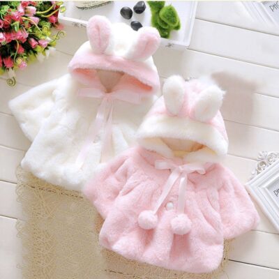 شنل خز کلاه دار خرگوشی 🧸💗کد 710