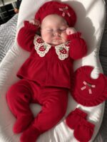 پنج تیکه پرنسسی توت فرنگی ترک 🍓🇹🇷 کد 670