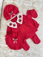 پنج تیکه پرنسسی توت فرنگی ترک 🍓🇹🇷 کد 670 - تصویر 6