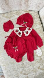 پنج تیکه پرنسسی توت فرنگی ترک 🍓🇹🇷 کد 670 - تصویر 5